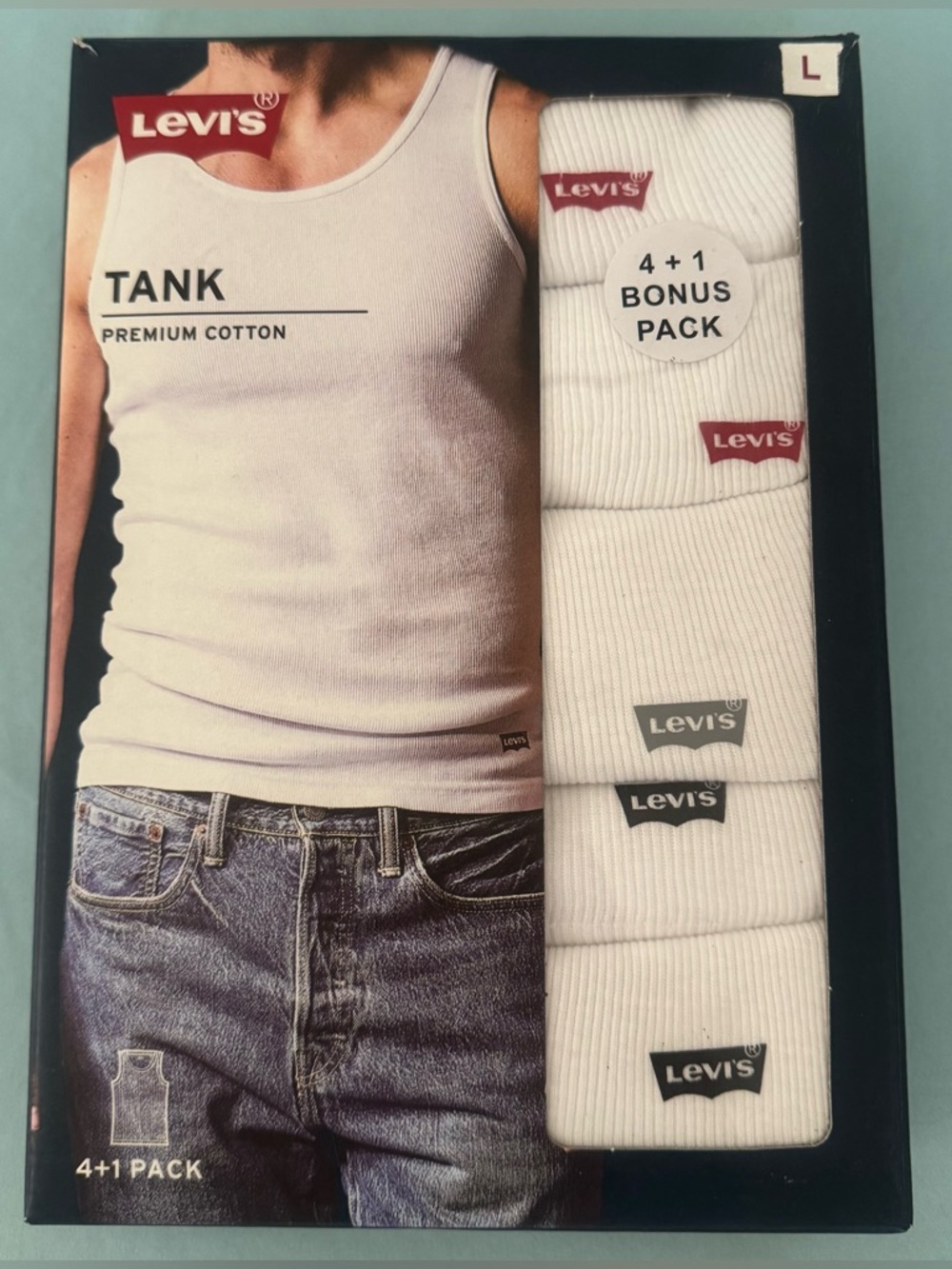 Levi's Men's White Cotton Tank Tops - Pack of 5